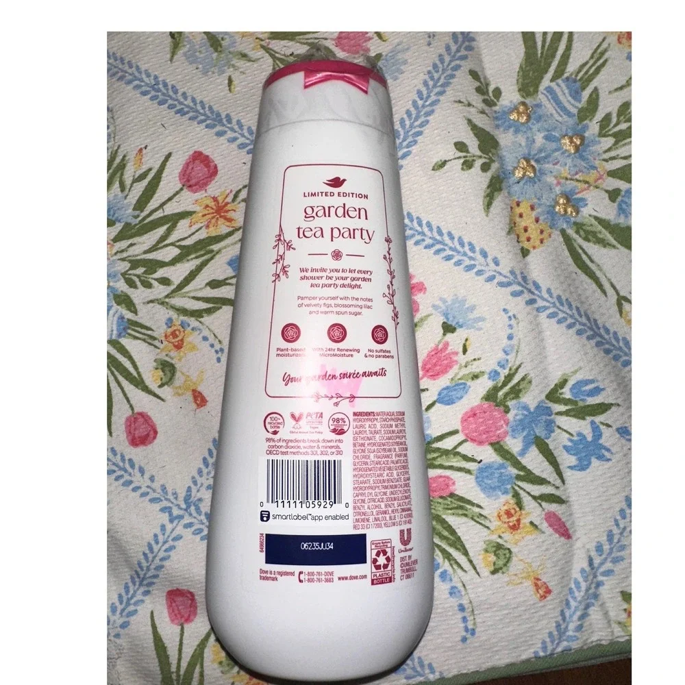 Dove Garden Tea Party Velvet Fig Bloom Nourishing Body Wash Limited Edition 20oz